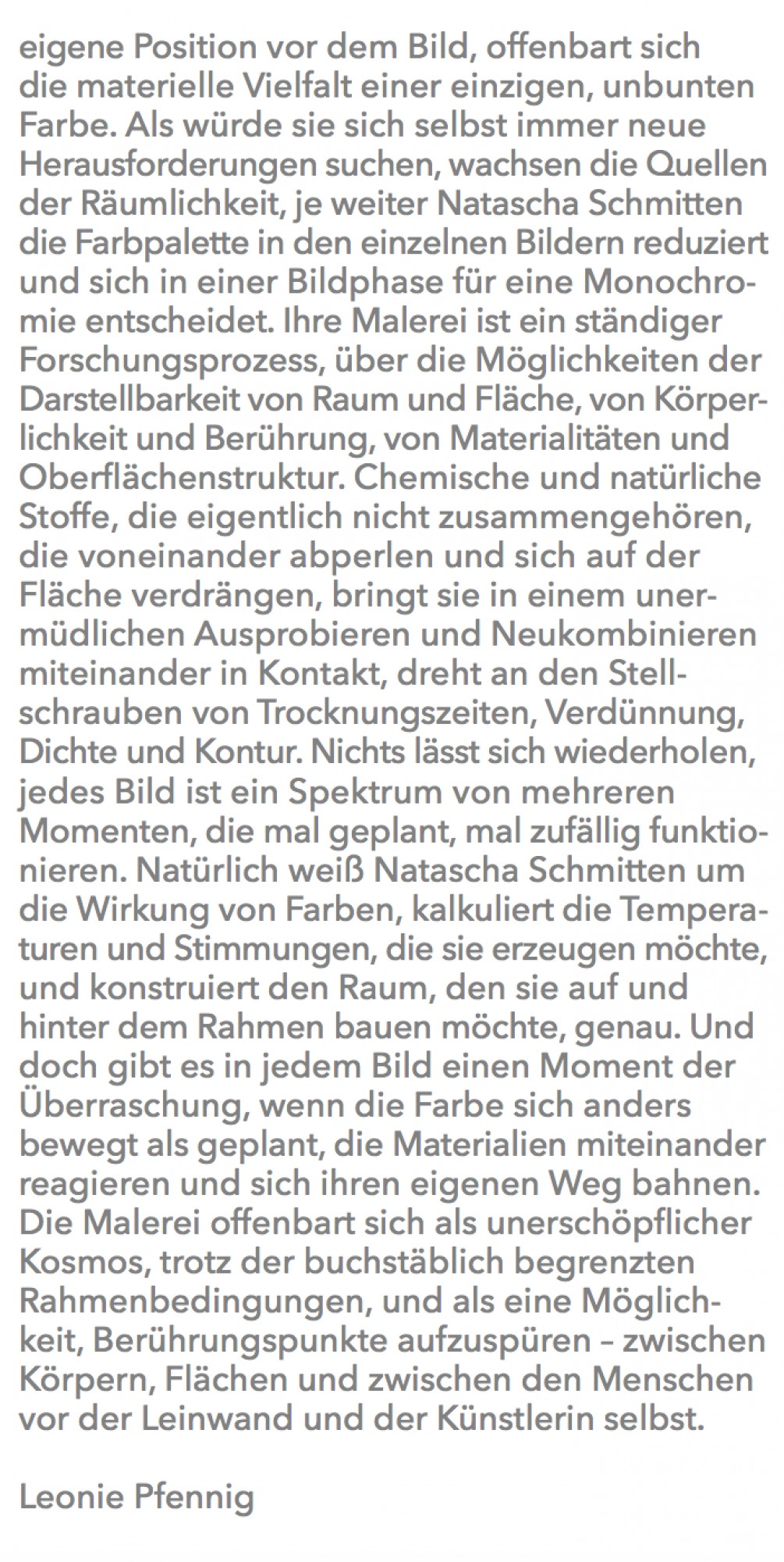 Natascha Schmitten - Fluide Körper, Leonie Pfennig, 2020