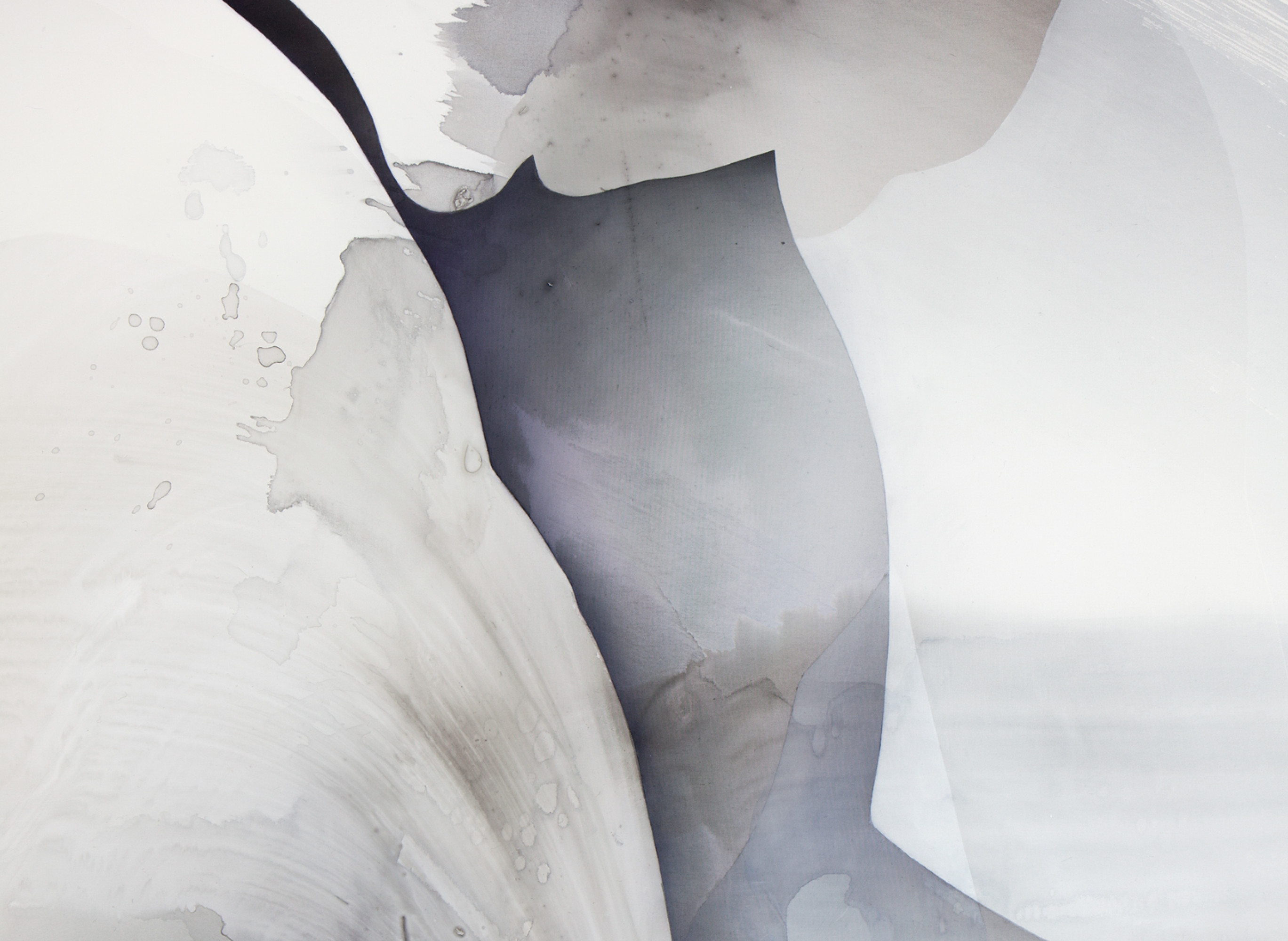 Natascha Schmitten - Detail Milkyways I, 2023, ink, oil on nylon, 130 x 100 cm